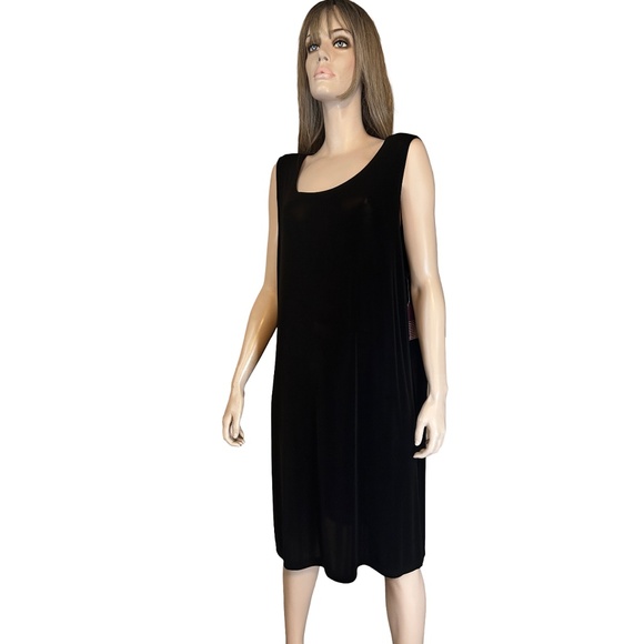 Caribe Shift Dress Jersey Knit Sleeveless Midi Timeless Pullover Made in USA - Picture 2 of 14